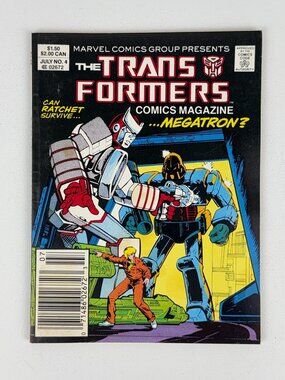 The Transformers Comics Magazine #4 Canadian Price Variant Marvel 1987